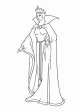 Reine Reina Dibujo Madrastra Colorir Coloriages Blancanieves Descendants Villain Desenhos Dwarfs Villains sketch template