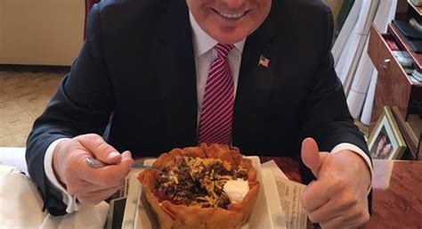 trump tweets picture   eating taco bowl   love hispanics politico