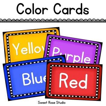 freebie color cards craft activities  kids cards color card