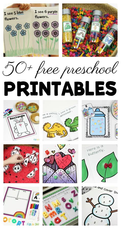 printables activities  preschoolers printable form templates