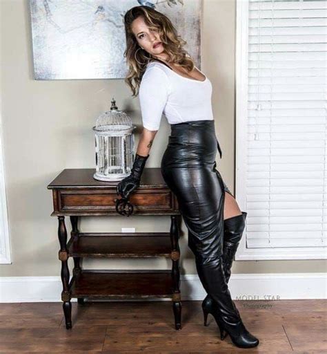 lederlady ️ in 2019 leather dresses black leather gloves black leather skirts