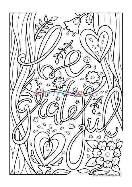 gratitude quotes coloring pages  printable flower quote coloring