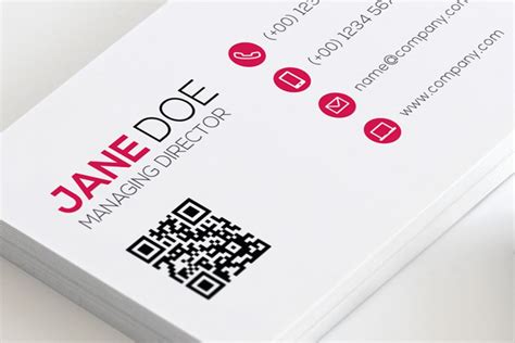 qr code business card template vol  medialoot