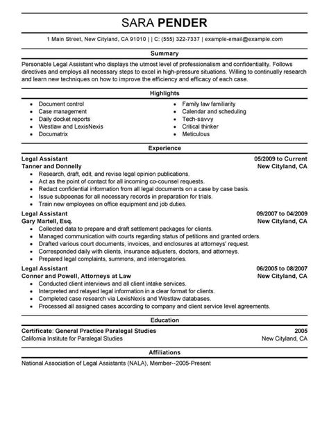 legal assistant resume   professional resume writing