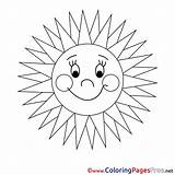 Sun Summer Ray Coloring Colouring Children Pages Sheet Title sketch template