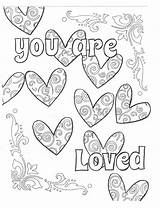 Coloring Pages Loved Sorry Quote Sheet Quotes Book Printable Self Color Yourself Romantic Colouring Adult Sheets Valentine Loving Affirmation Etsy sketch template