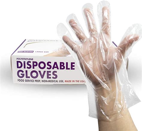 disposable food prep gloves cooking handling serving transparent