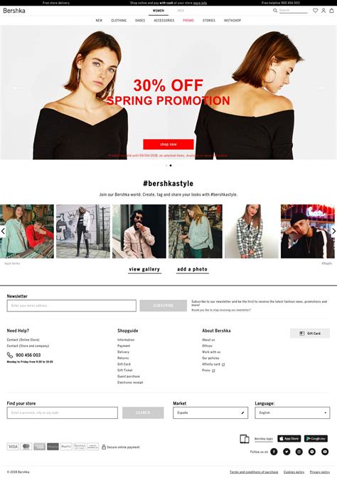 bershka ecommerce website design gallery tech inspiration