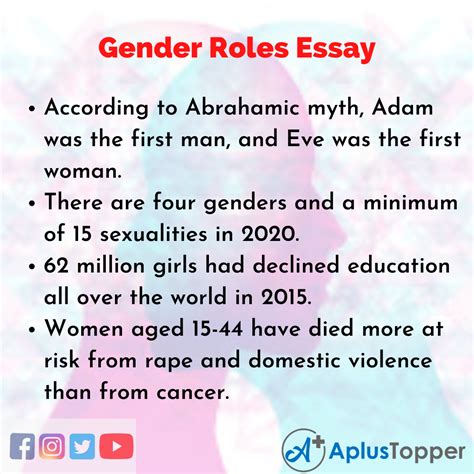 argumentative essay  gender stereotypes gender roles argumentative