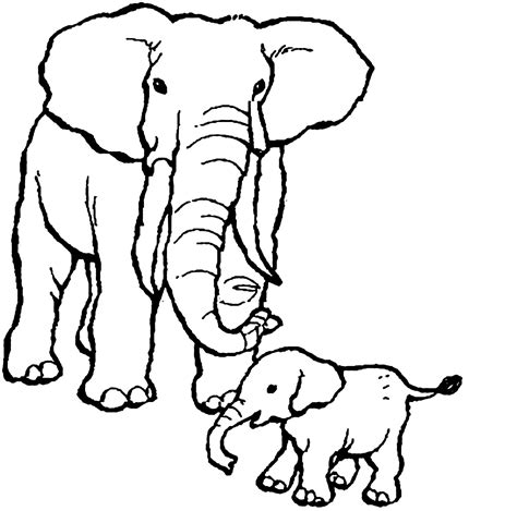 printable coloring pages elephant