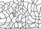 Color Beaver Biber Coloring Basteln Number Kindergarten Pages Print Math Printable sketch template