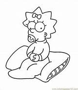 Coloring Pages Simpsons Krusty Clown Printable Kids Related Simpson sketch template