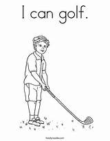 Golf Coloring Pages Sports Kids Choose Board sketch template