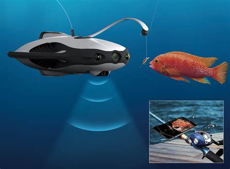underwater drone lets   fishing    level whascom