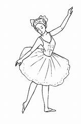 Coloring Ballerina Girl Pages Little Dancing Ballet Dancer Color Print Printable Some Cute Getcolorings sketch template