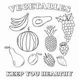 Fruit Vegetables Cornucopia Printablee sketch template