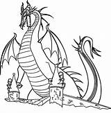 Dragon Coloring Pages Evil Villains Disney Printable Categories Maleficent Kids sketch template