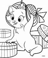 Coloring Marie Pages Cat Aristocats Library Clipart sketch template