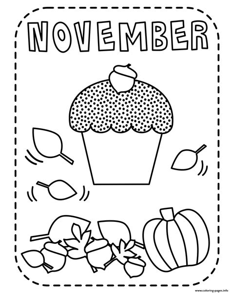 november  kids coloring page printable
