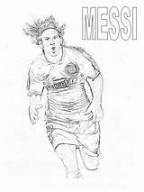 Coloring Pages Messi Scoring Goals Lionel After Soccer Famous Player Top sketch template