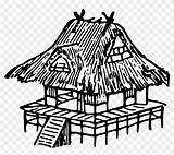 Drawing Hut Nipa Clip House Japan Clipart sketch template