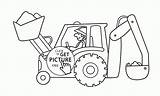 Backhoe Coloring Pages Kids Drawing Excavator Colouring Printable Digger Printables Simple Getdrawings Cartoon Cars Transportation Wuppsy Choose Board sketch template