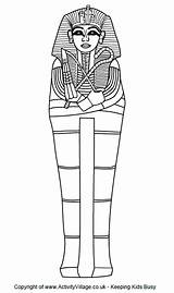 Sarcophagus Egyptian Egypt Colouring Ancient Mummy Kids Coloring Pages Color Make Activityvillage Mask Printable Printables Sarcofaag Death Crafts Sarcofago Kleurplaat sketch template