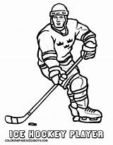 Coloring Hockey Pages Player Players Color Kids Book Printable Boys Game Print Popular Sheets Coloringhome sketch template