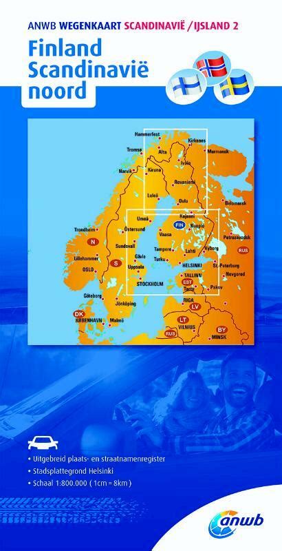 anwb wegenkaart scandinavie ijsland  finland scandinavie noord