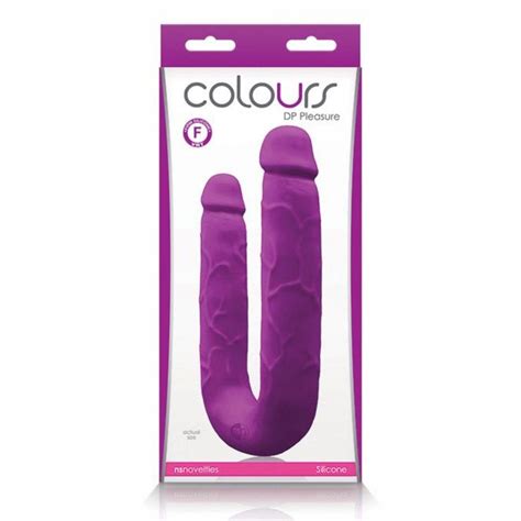 colours dp pleasures silicone dildo purple sex toys