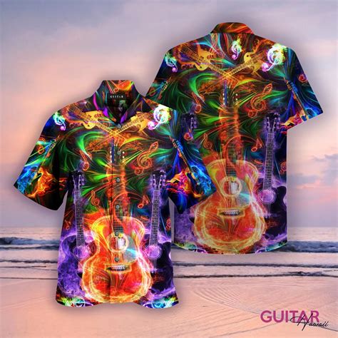 guitar unisex hawaiian shirt limited edition
