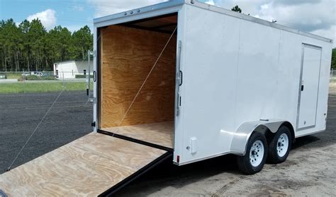 enclosed trailer  white ad  usa cargo trailer