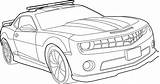 Colorare Macchine Camaro Chevrolet Polizia sketch template