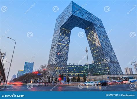 china central television cctv headquarters  beijing editorial image