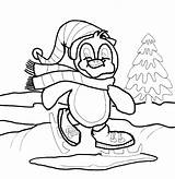 Coloring Skating Hiver Pinguim Penguin Saison Pinguins Donald Getdrawings Malvorlagen Clipartmag Coloriages sketch template