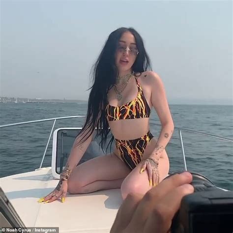Noah Cyrus Shows Off Her Sizzling Frame In A Flame Print Bikini Daily