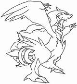 Reshiram Zekrom Legendaire Yin Qi Printable Pokemons sketch template