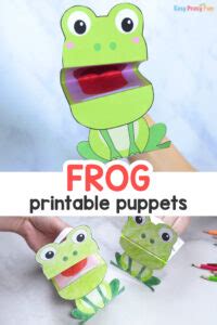 printable frog puppet easy peasy  fun