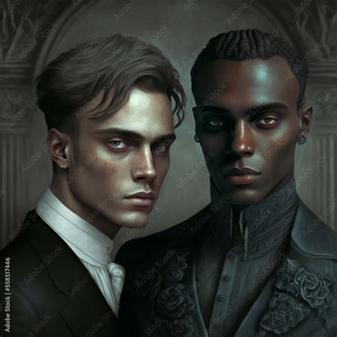 Gay Black Gothic Romance Ai Generated Stock Illustration Adobe Stock
