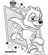Patrol Paw Coloring Pages Super Rocky Pups Mighty Printable Print sketch template