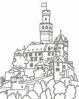 Castles Coloring Book Great Preservation Promote Interest History Their Marksburg sketch template