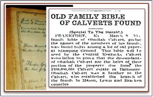 calvert family bible worth share   million