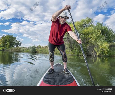senior male paddler image photo  trial bigstock