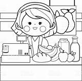 Coloring Grocery Pages Store Color Getcolorings Printable Book sketch template