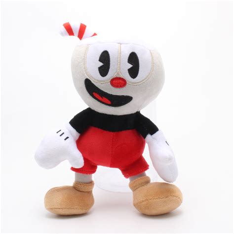 Cuphead Mugman Plush 9 8in 25cm Figures Doll Toy Color Red Height