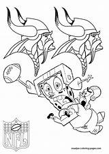 Coloring Pages Vikings Minnesota Nfl Football Spongebob Searches Recent sketch template