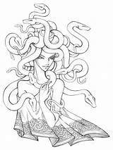Medusa Coloring Pages Drawing Greek Drawings Snake Hair Head Mythical Gods Easy Creatures Mythology Fantasy Tattoo Colouring Getdrawings Danae Designs sketch template