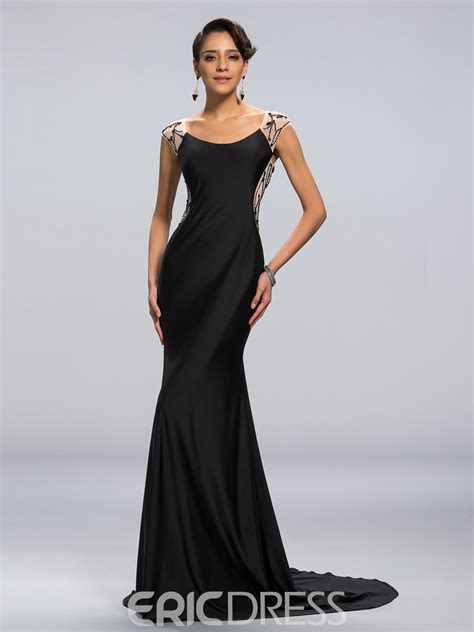 sexy scoop neck beaded see through back mother of the bride dress 11051164