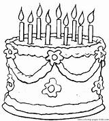 Coloring Pages Birthday Cake Coloringfolder Print sketch template