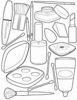 Makeup Coloring Pages Print sketch template